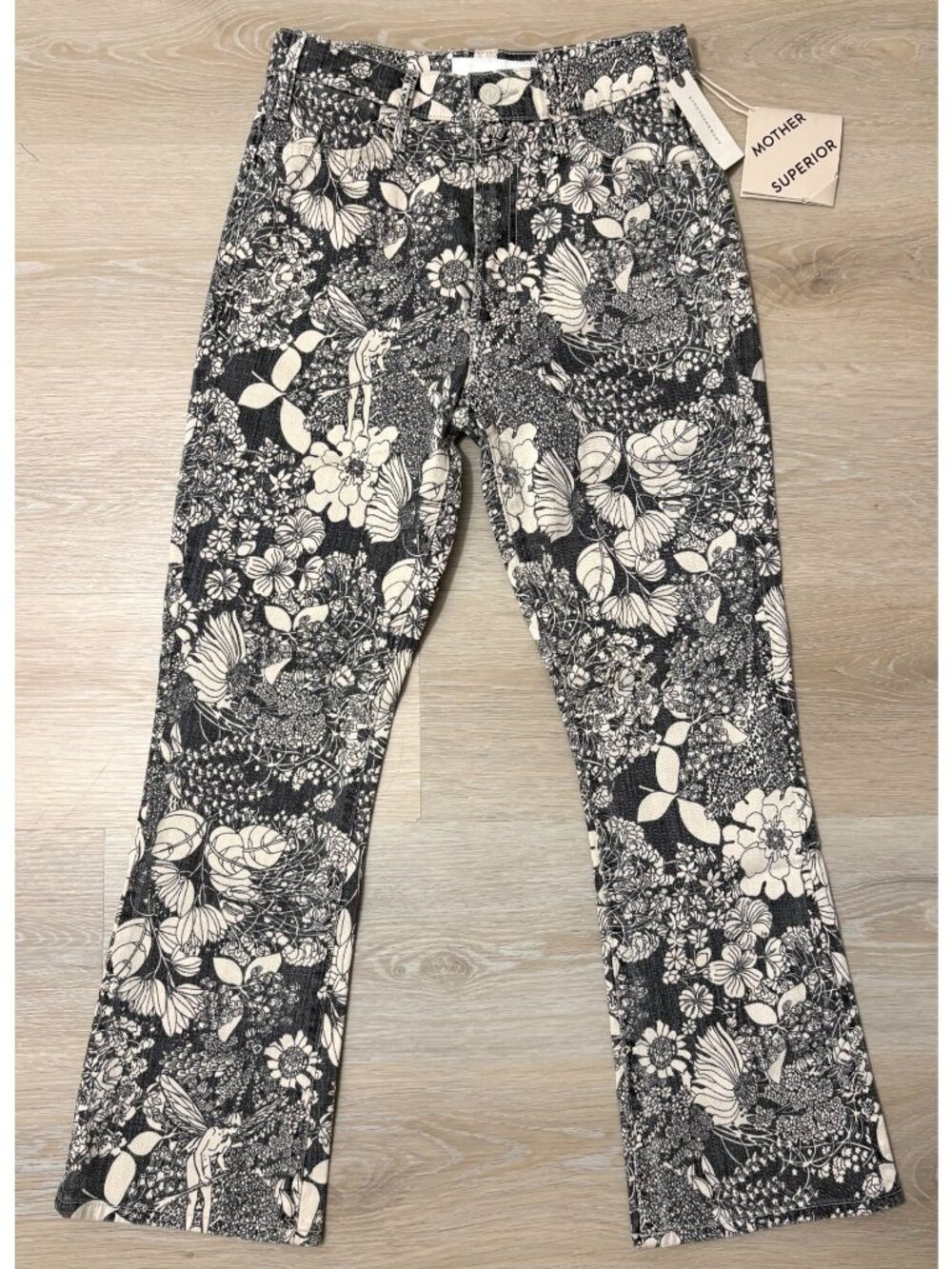 NEW Mother the Hustler Ankle Flare Jeans French Fairy Tale 26 HIgh-Rise Denim